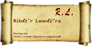 Ribár Leonóra névjegykártya